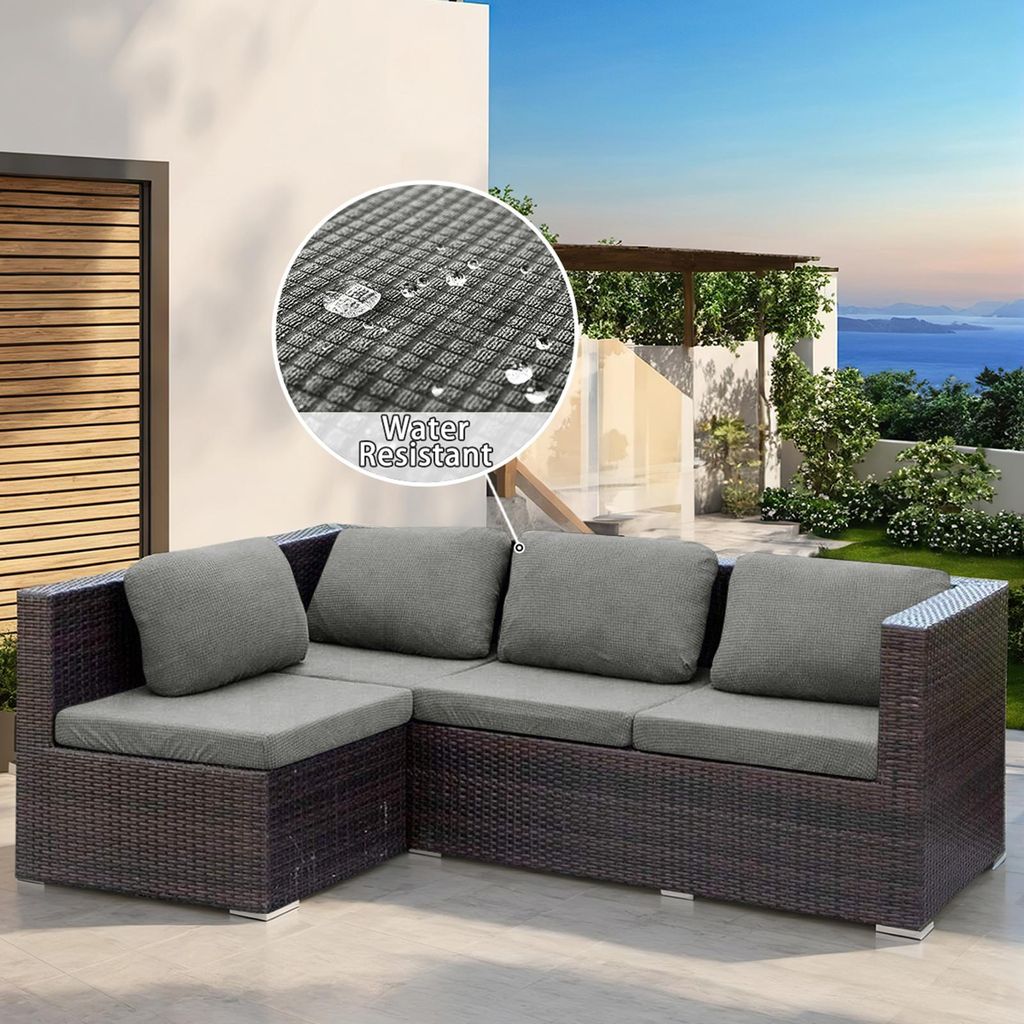 Sofabezug Jacquard Stretch Kissenbezug Wasserabweisend Sofasitzbezug Sitzkissenbezug Sofakissen Möbelschutz Sofa Sitzbezug, Grau, 1 Sitzplatz