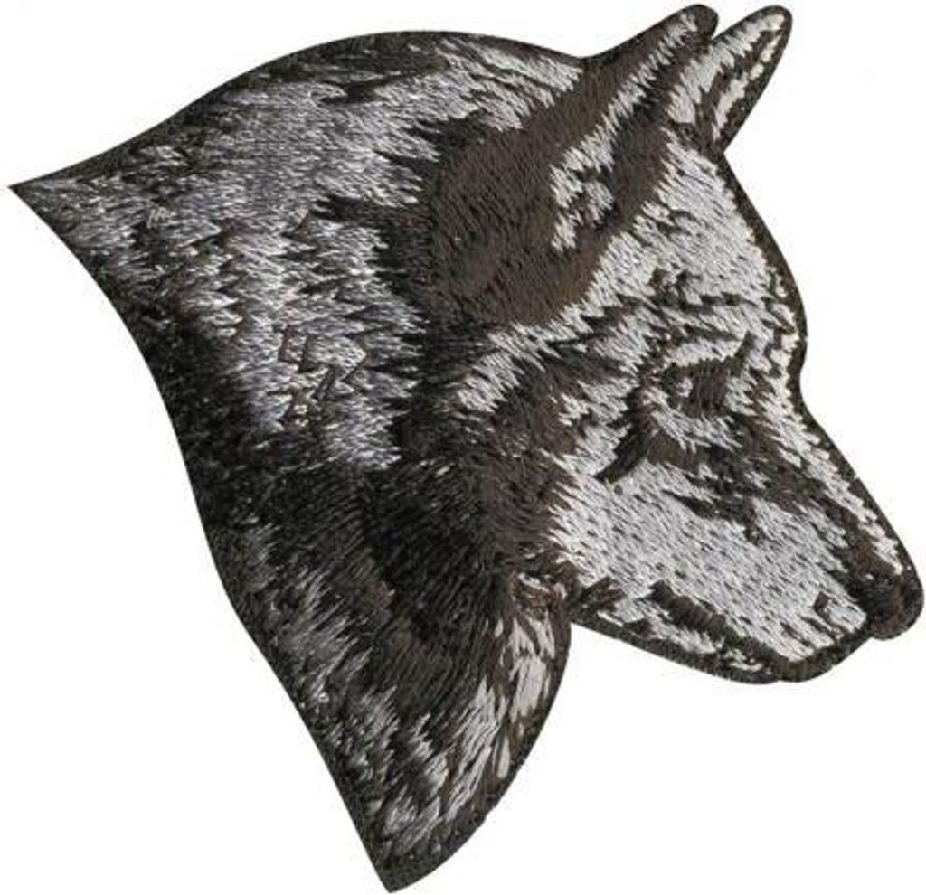 Aufnäher - Husky Kopf - 03145 - Gr. ca. 5,5 x 5,5 cm - Patches Stick Applikation