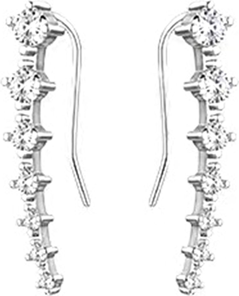 1 Paar Damen-Ohrringe für den Abschlussball, nicht durchbohrte Ohrclips, Strass-Dekor, rutschfest, leicht, Braut-Ohrringe für Hochzeit, Party, Co...