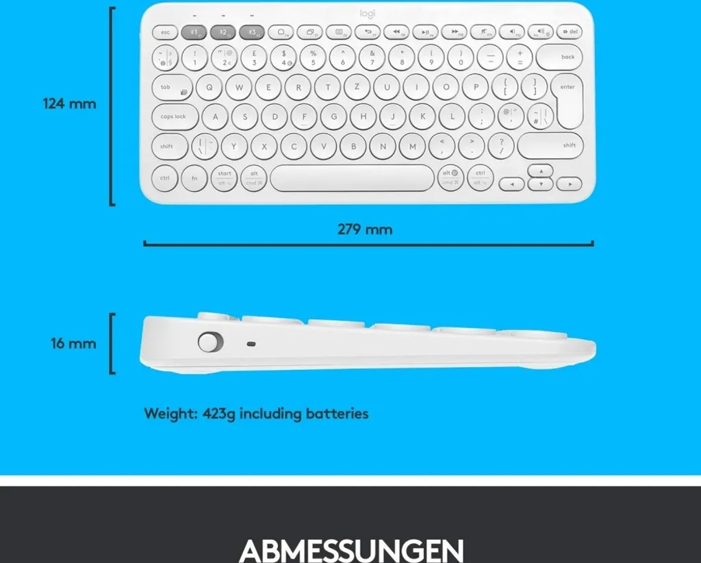 Clavier sans fil compact Logitech K380 pour Tablette, PC et Smartphone - 8