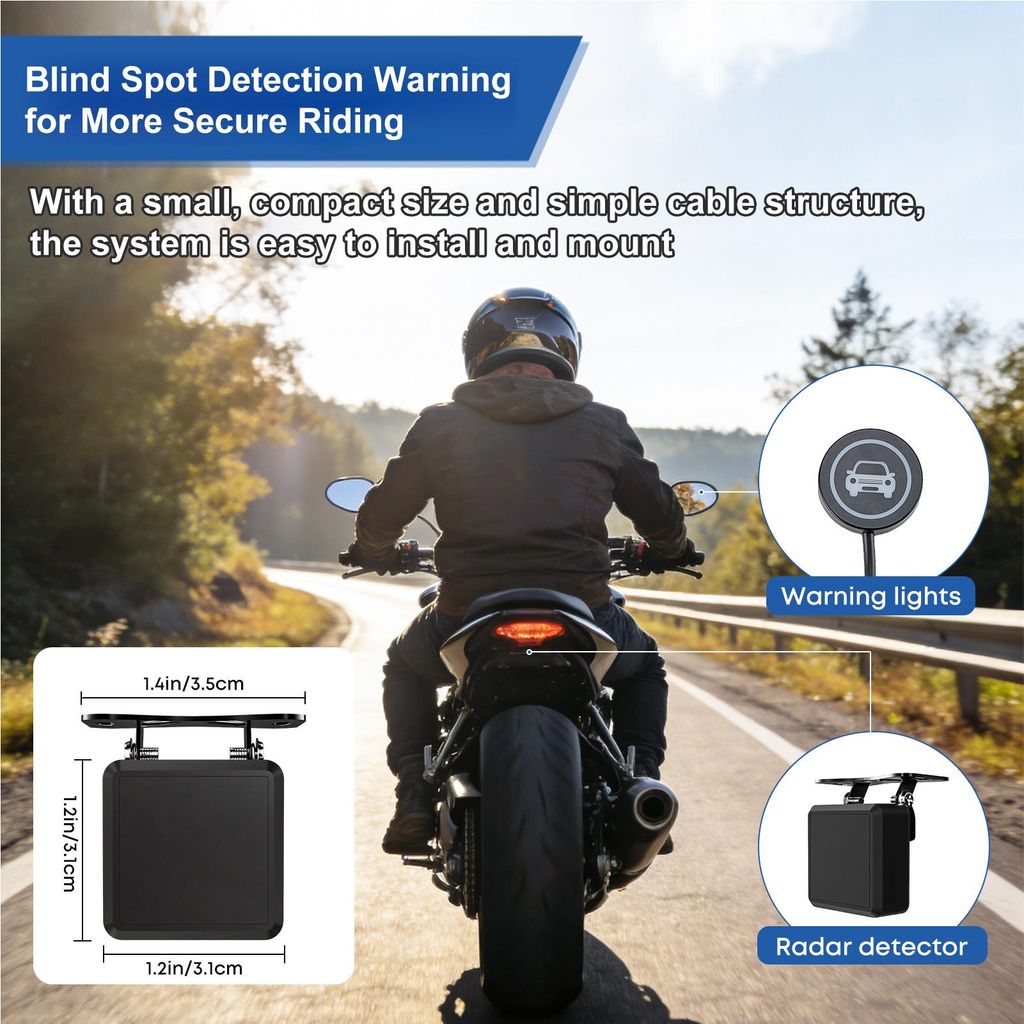 Système de détection d'angle mort pour motos, système Image du produit 