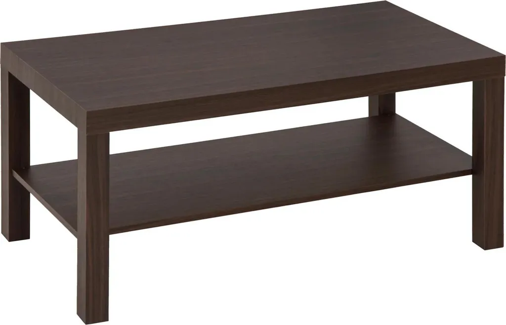 Table basse de salon polyvalente bois et noyer chocolat pour la maison