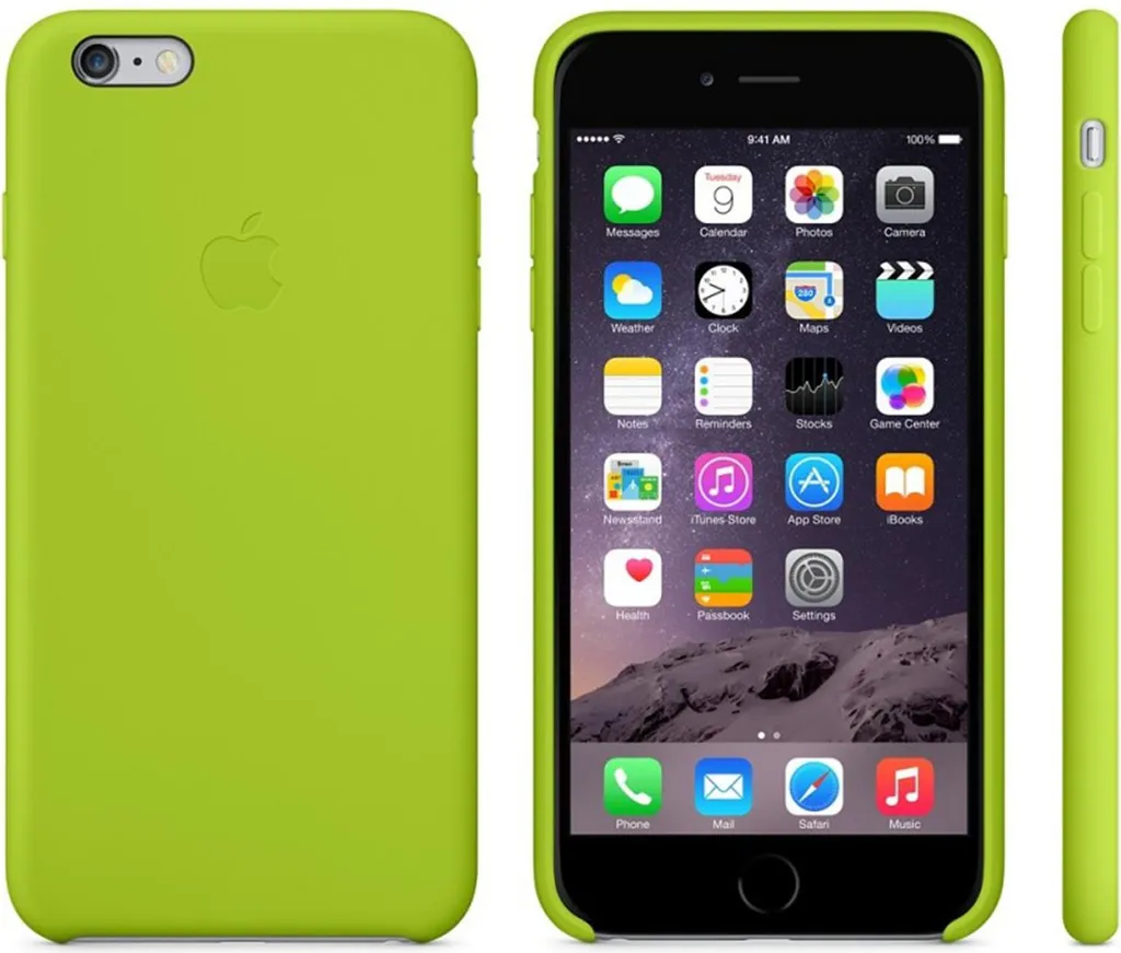 Protection silicone pour iPhone 6 Plus Apple verte officielle