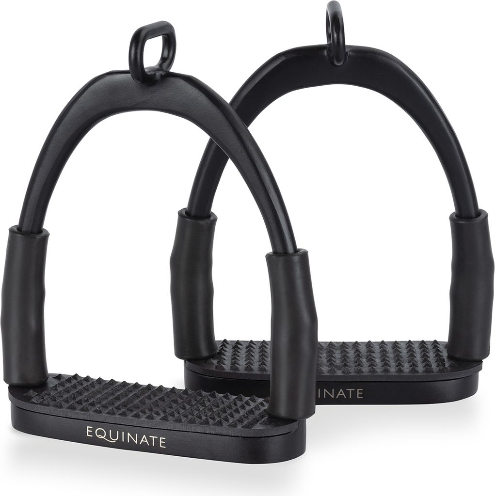 Equinate Sicherheitssteigbügel Manchester 10cm Schwarz Matt