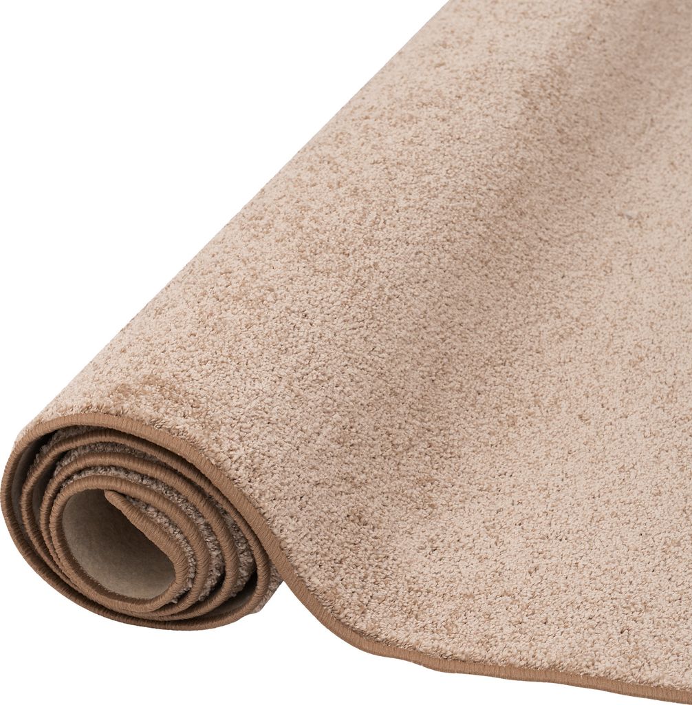Hochflor Langflor Teppich Läufer Cottage Einfarbig, Größe:100x300 cm, Farbe:Natur