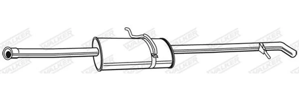 Silencieux arrière anticorrosion WALKER 23123 pour Vaneo OE 4144900821