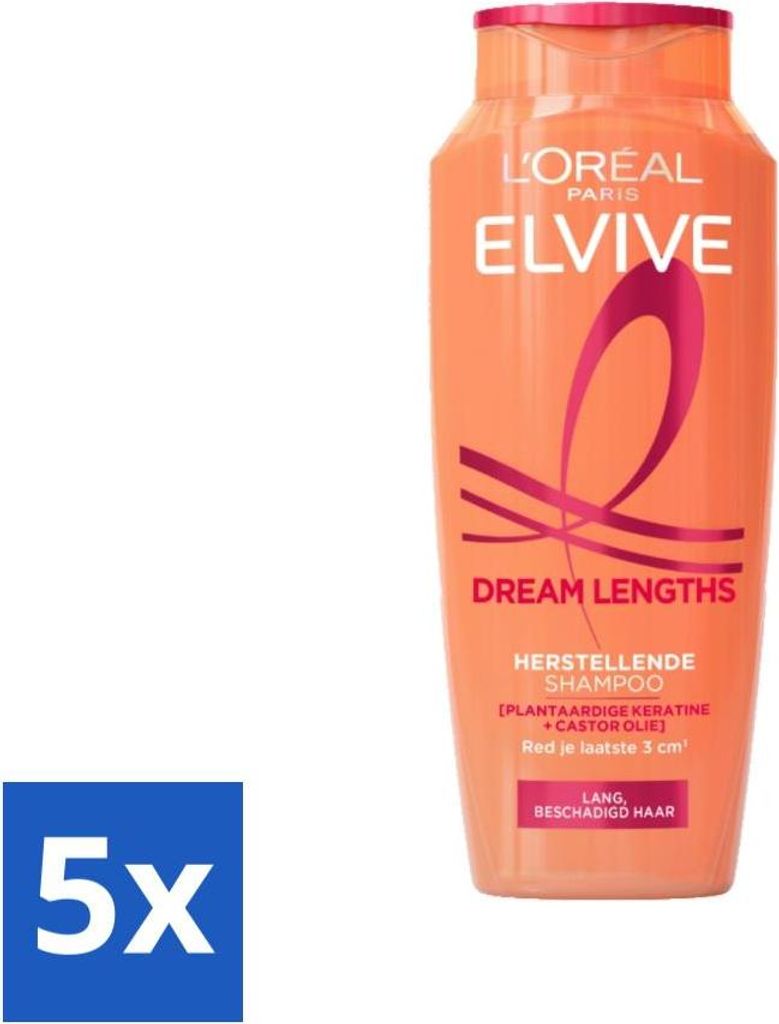 L'Oréal Elvive Dream Lengths Shampoo 250 ml - Vorteilspack - 5 Stücke