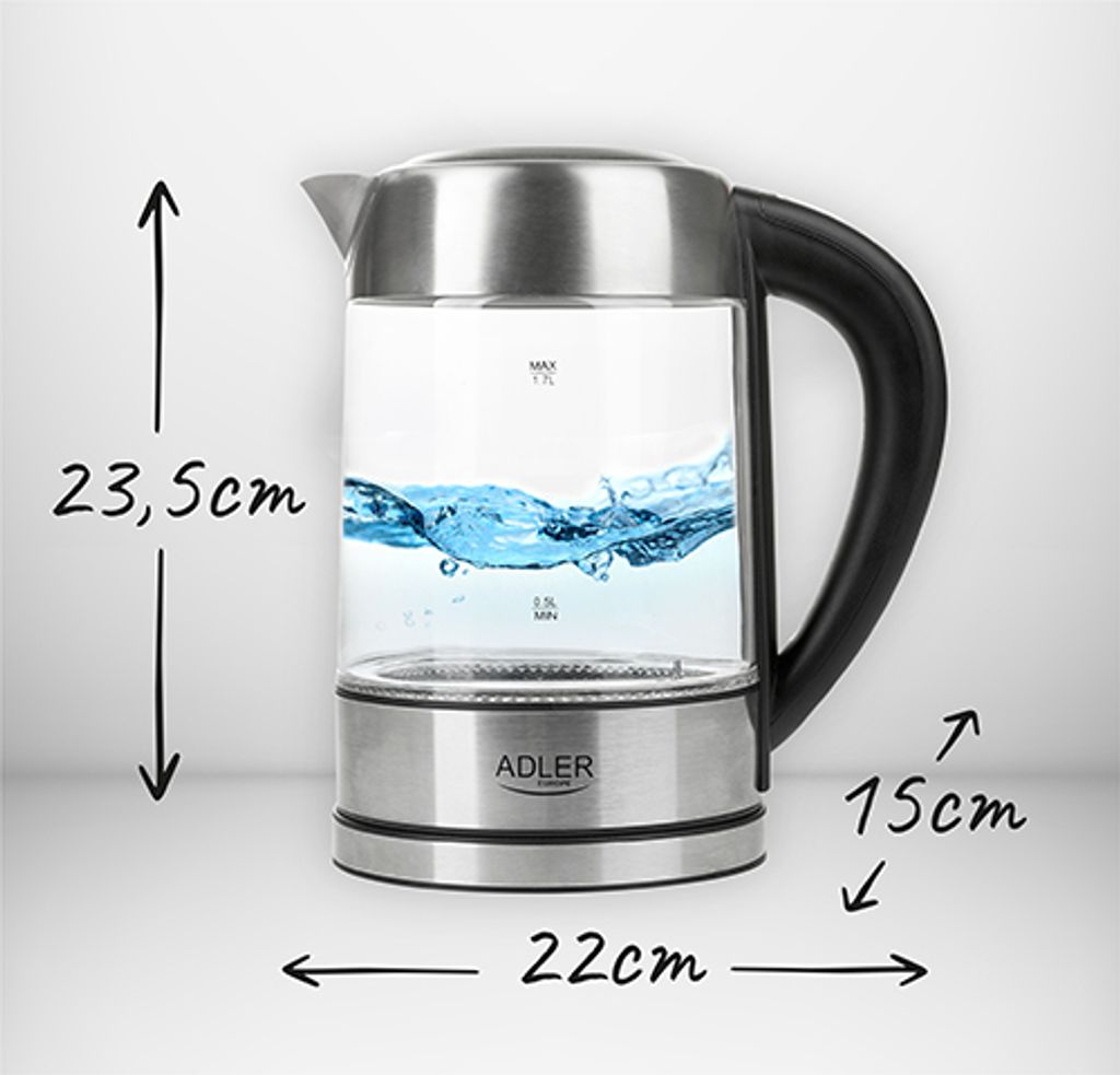 Czajnik szklany 1,7 L z regulacją temp. Zdjęcie produktu 19