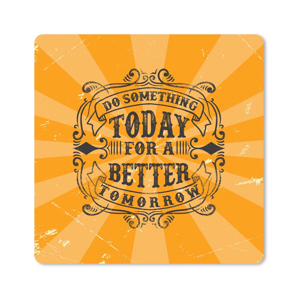 MuchoWow Mauspad Mousepad Jahrgang - Gestaltung - Text 30x30 cm - Mousepads - Maus Mat - Pad - Mausunterlage - Gaming