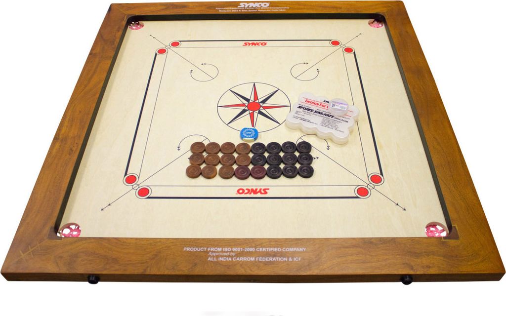 Carrom Board Synco Professional Turnier 74x74 Spielfäche -  Produktbild 