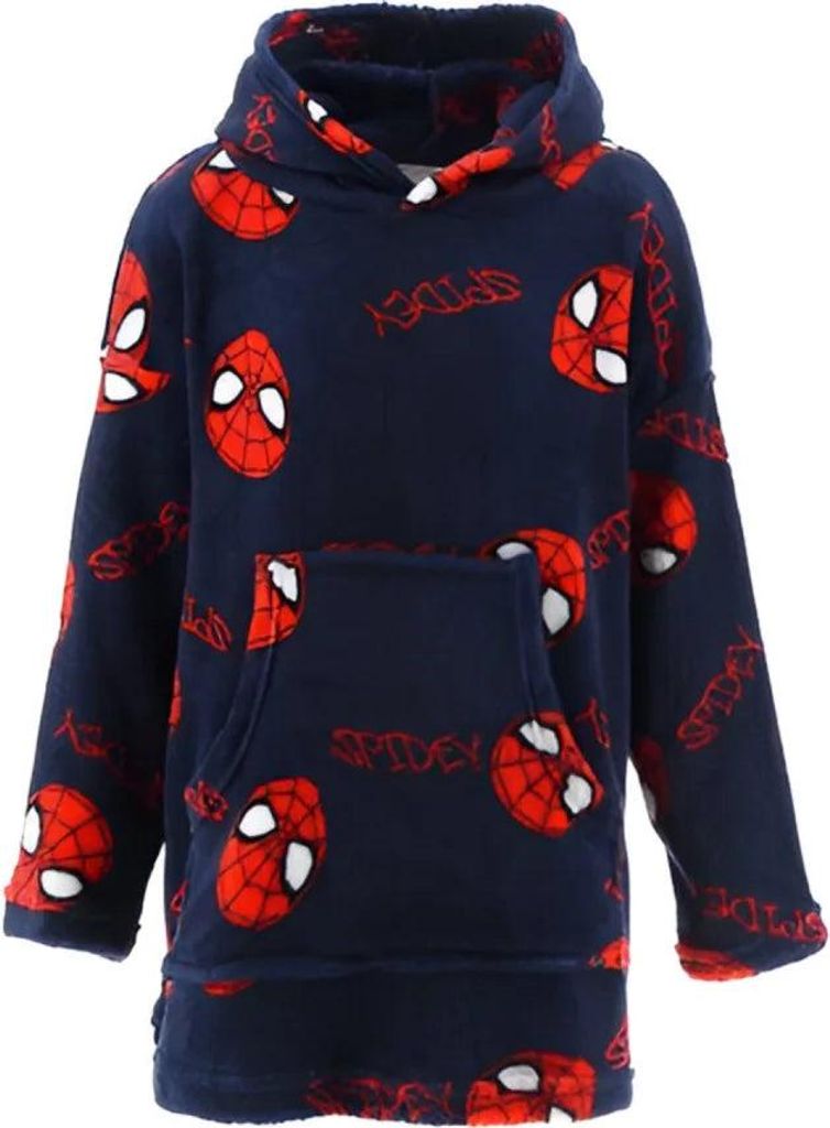 Marvel Spiderman Kinder Fleece Bademantel – Dunkelblau / Produktbild 