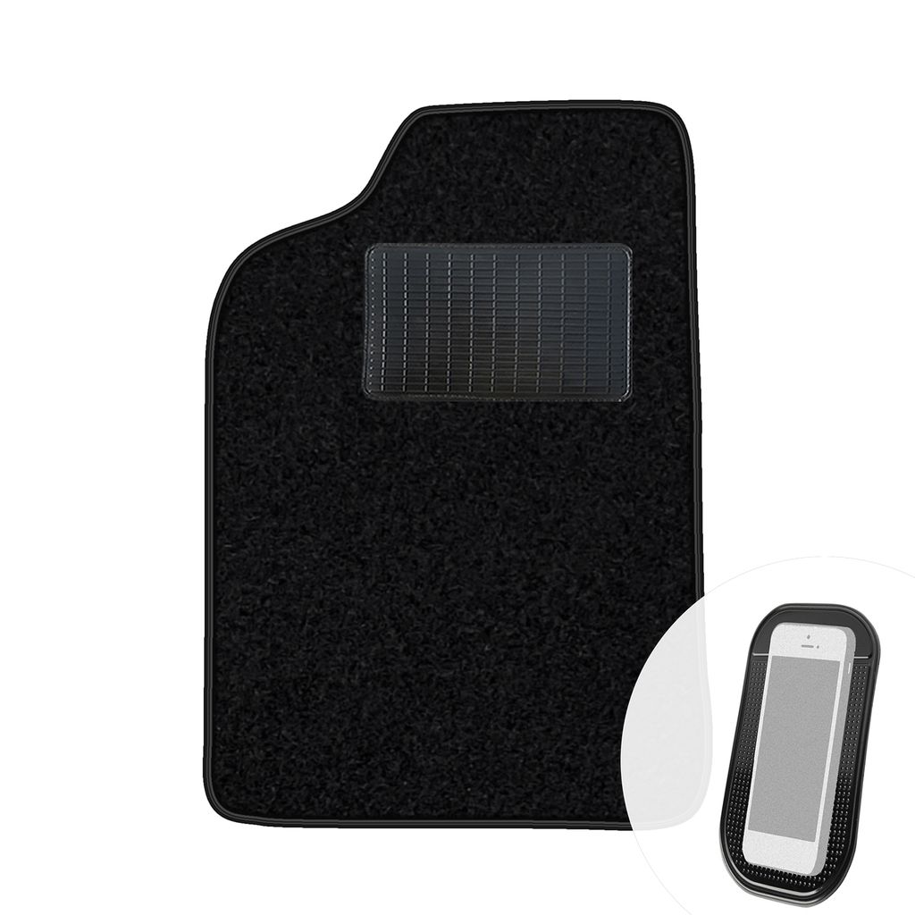 moto-MOLTICO Fahrer Fußmatte Auto Velours Fahrerseite Autoteppiche Schwarz Fahrermatte 1-teilig passend für Citroen AX Saxo 1986-2003