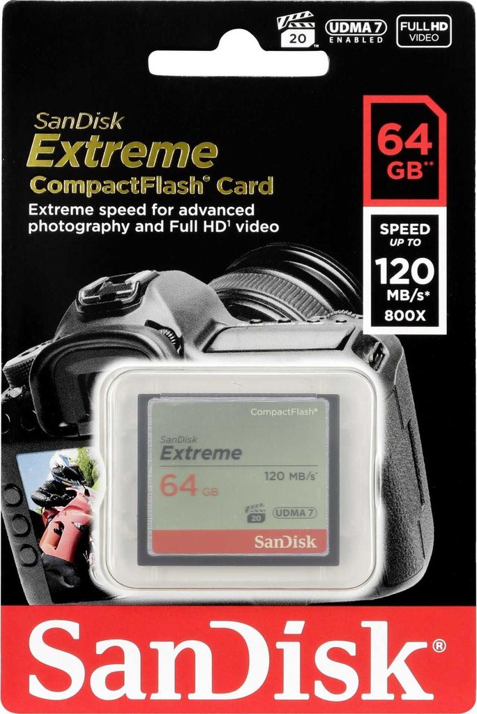 SanDisk Extreme - Flash paměť - 64 GB - 567x - CompactFlash Obrázek produktu 