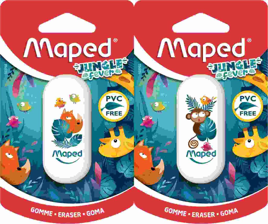 Maped - gomme Jungle Fever, sur blister Image du produit 