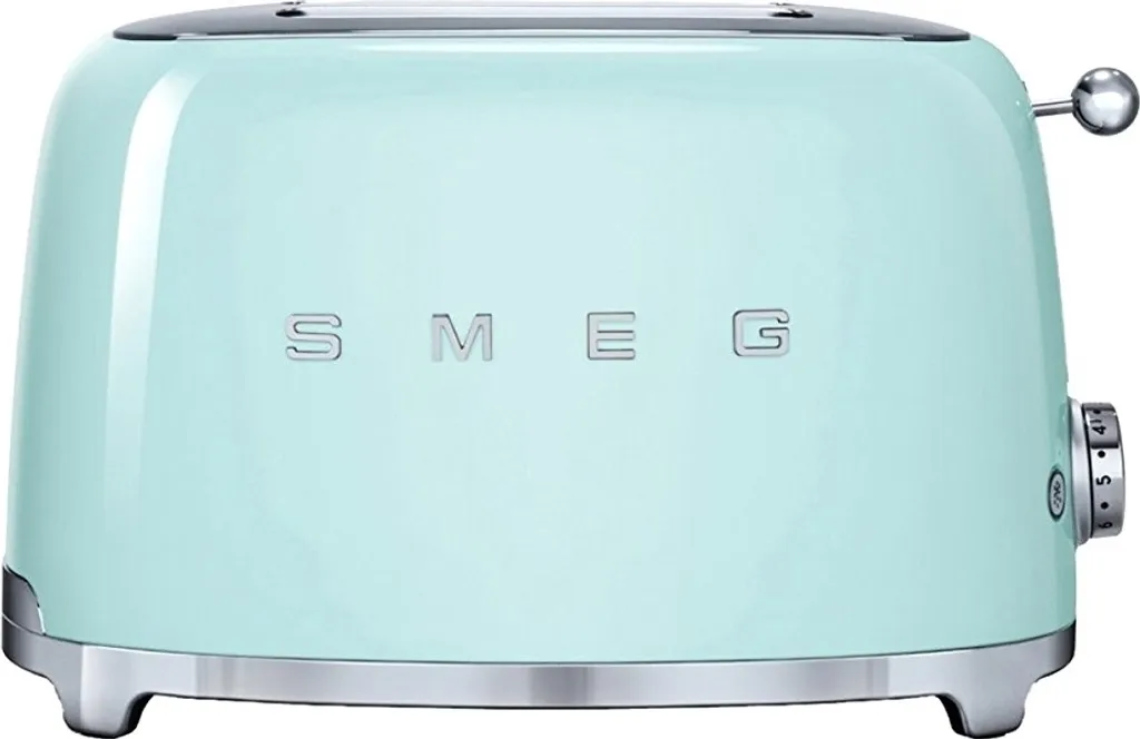 Grille-pain familial Smeg TSF02PGEU vert pastel pour tranches larges