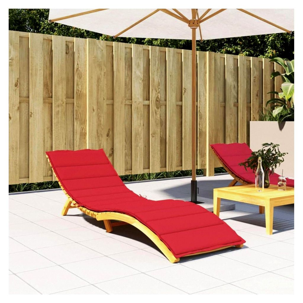 Liegenauflage Rot 200x60x3 cm Oxford-Gewebe