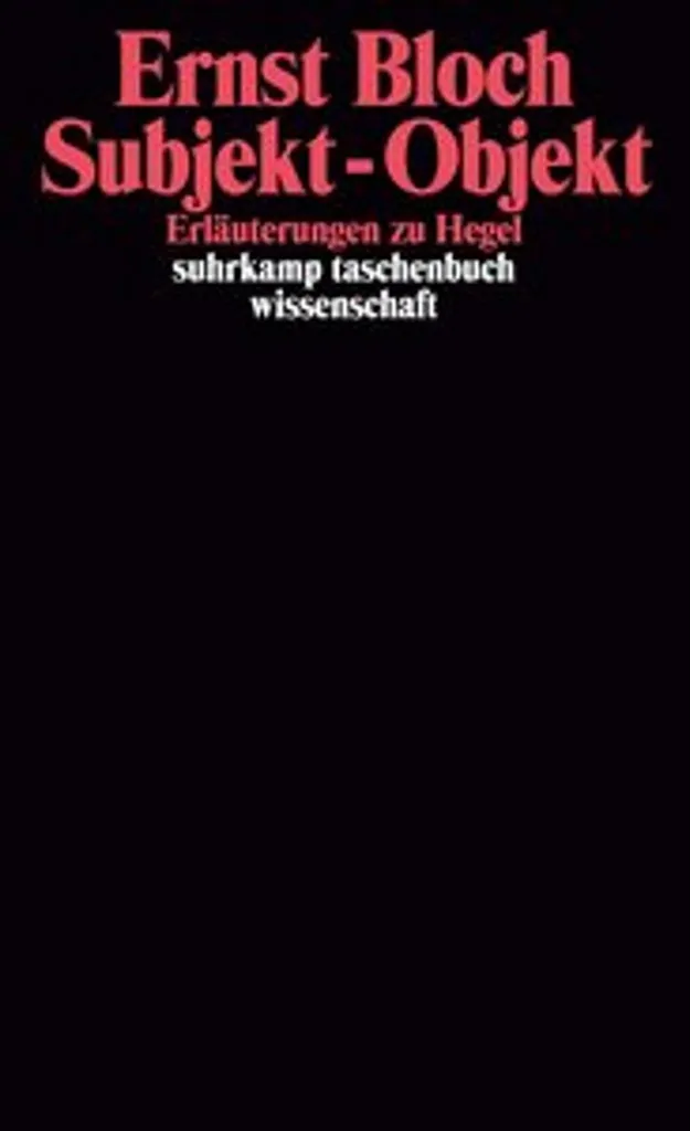 Livre Subjekt, Objekt. Erläuterungen zu Hegel pour études de philo
