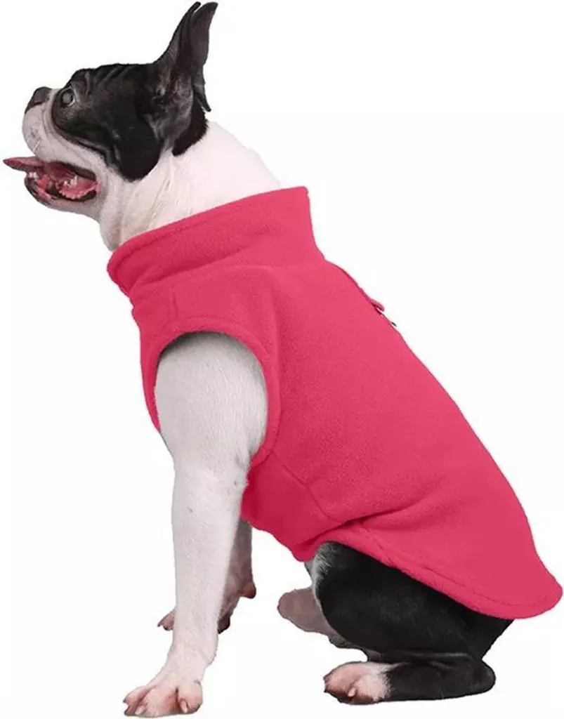 Felpa in Pile per Cani con Collare Rosa L | Caldo Invernale Premium