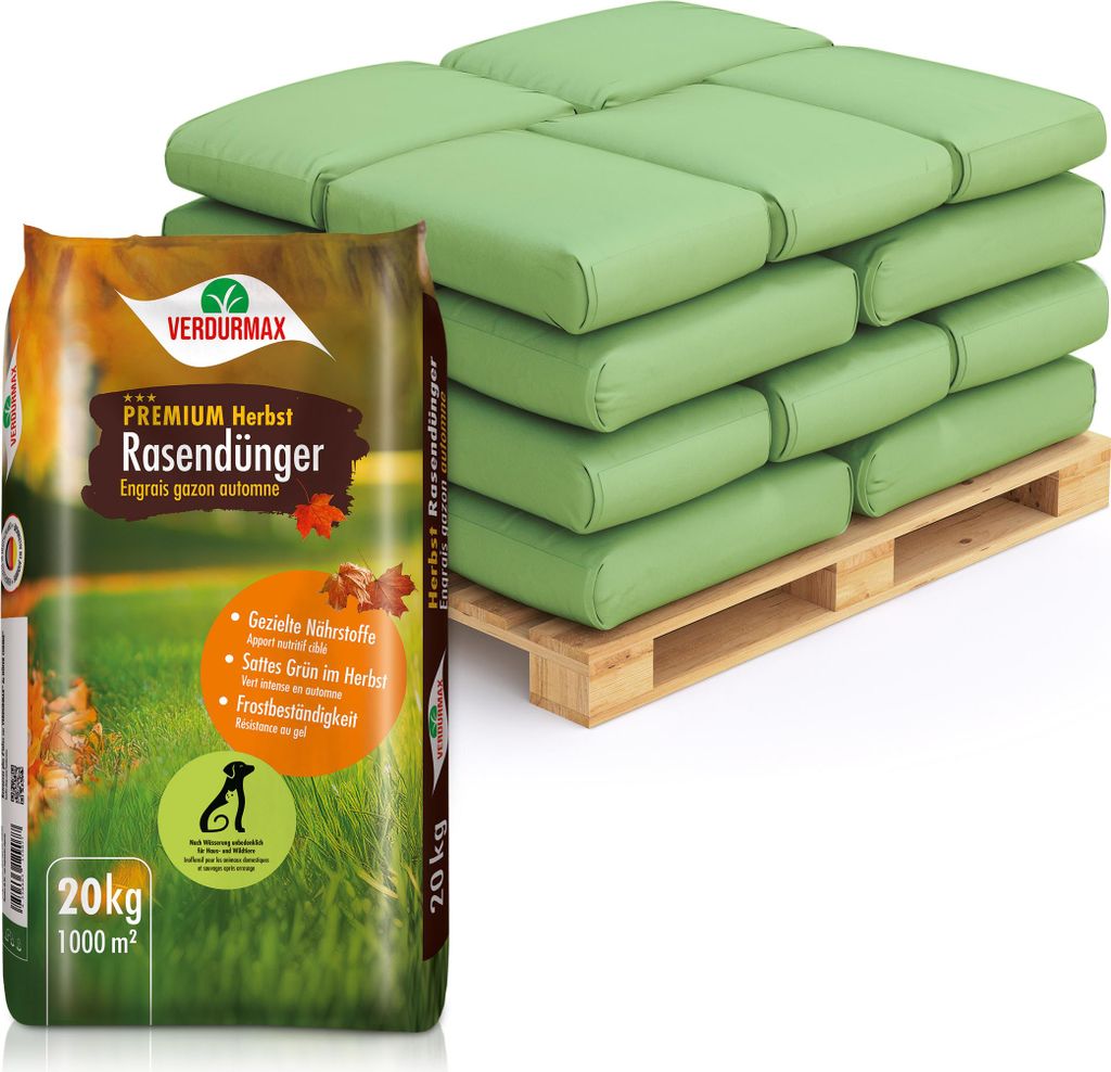 20x20 kg VERDURMAX Premium Herbst Rasendünger