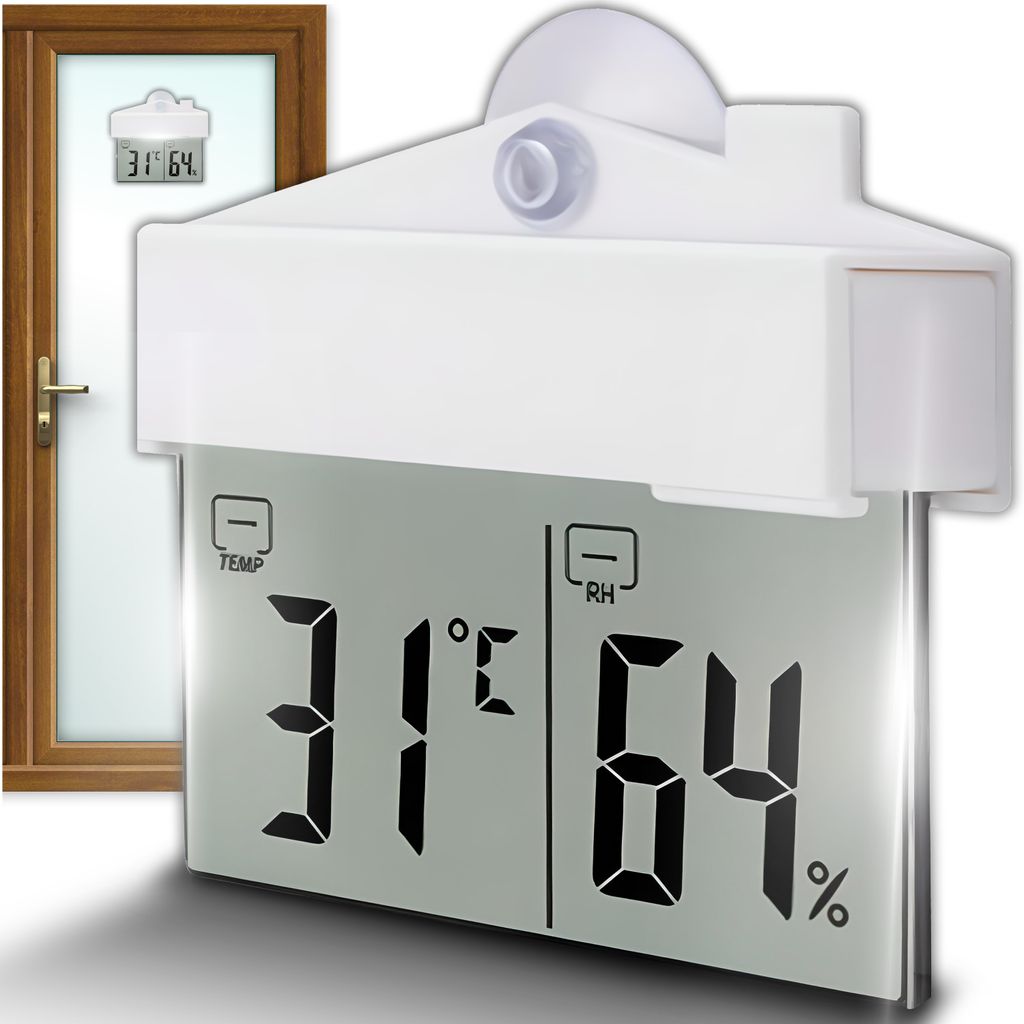 Fensterthermometer Digital LCD Hygrometer