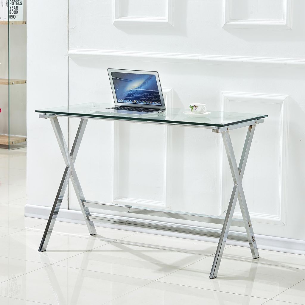Bureau en verre de sécurité, bureau d'ordinateur, Image du produit 