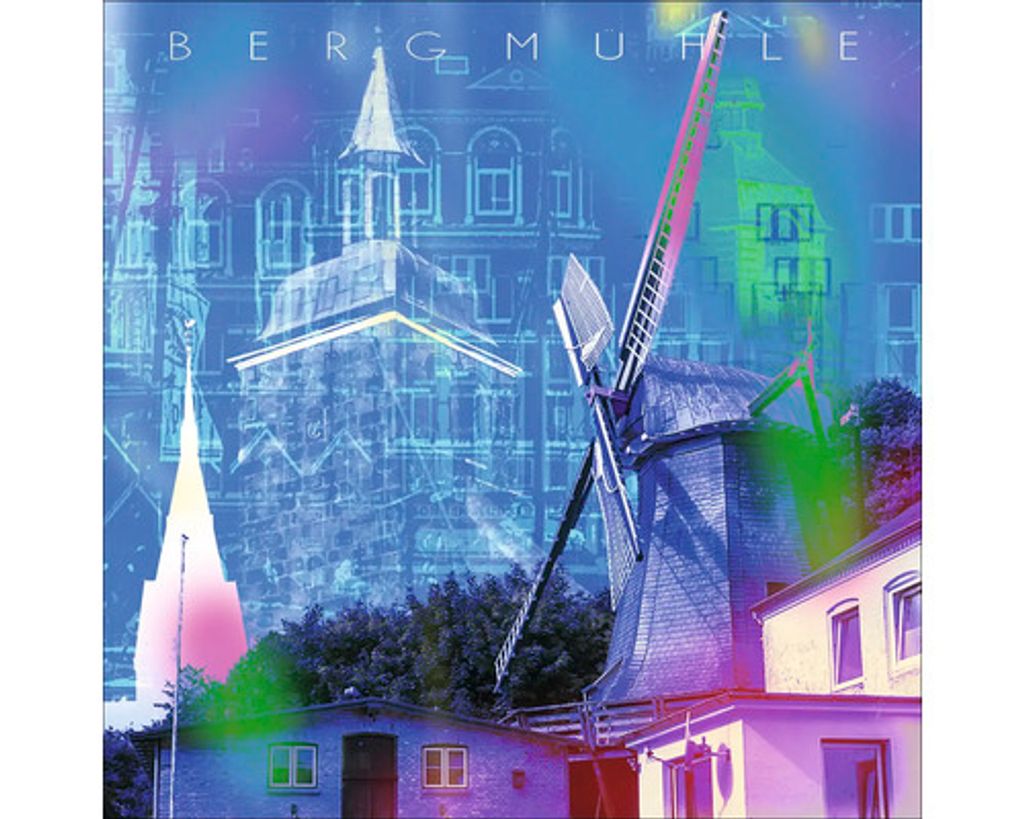 Glasbild Flensburg Bergmühle 20x20 cm