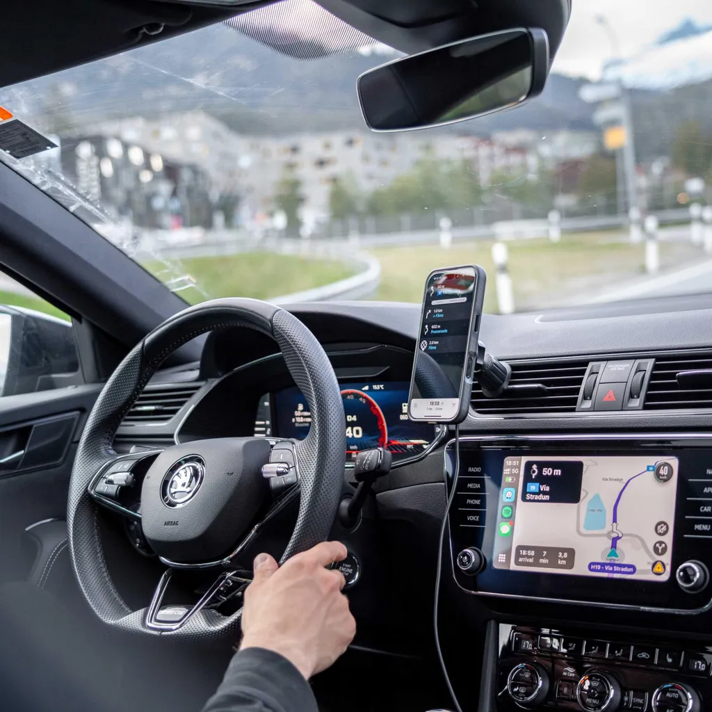 Chargeur induction voiture pour Magsafe et support grille aération