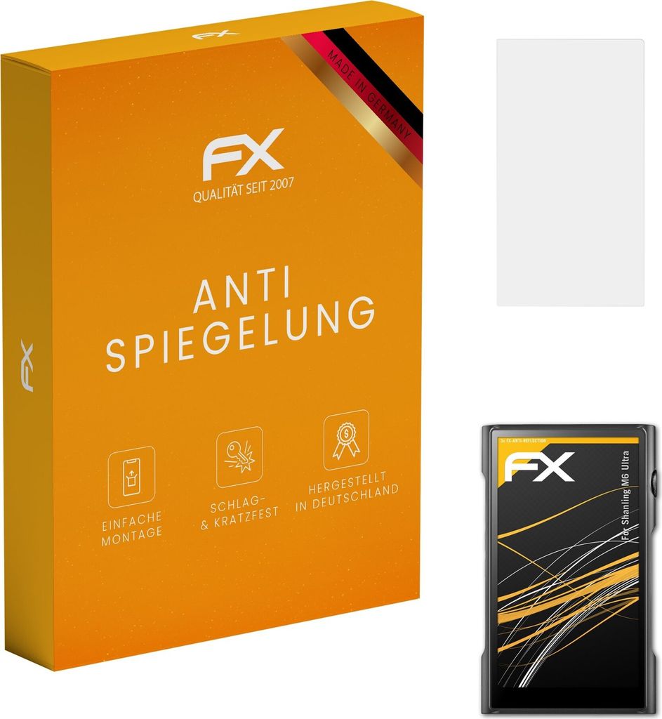 atFoliX FX-Antireflex 3x Schutzfolie kompatibel mit Shanling M6 Ultra Displayfolie