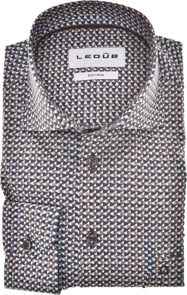 Ledub Modern Fit Neu Hemd braun