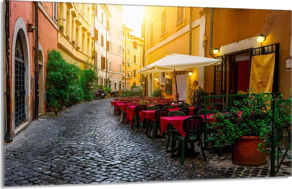 Copri Fornelli 80x52cm Cafe Stadt Tagliere Gigante Vetro