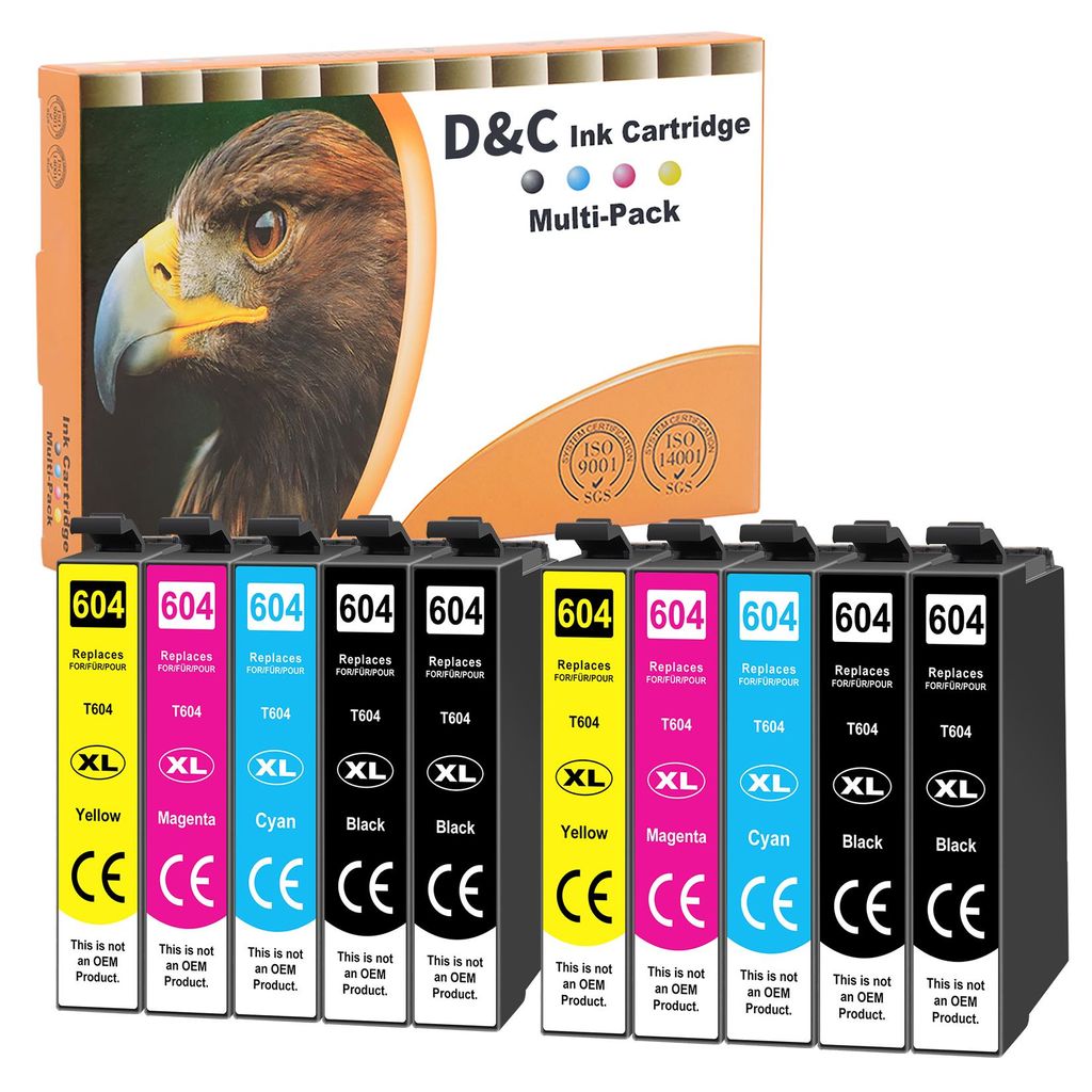 D&C 10x 604XL Patronen für Epson 604 Druckerpatronen Produktbild 
