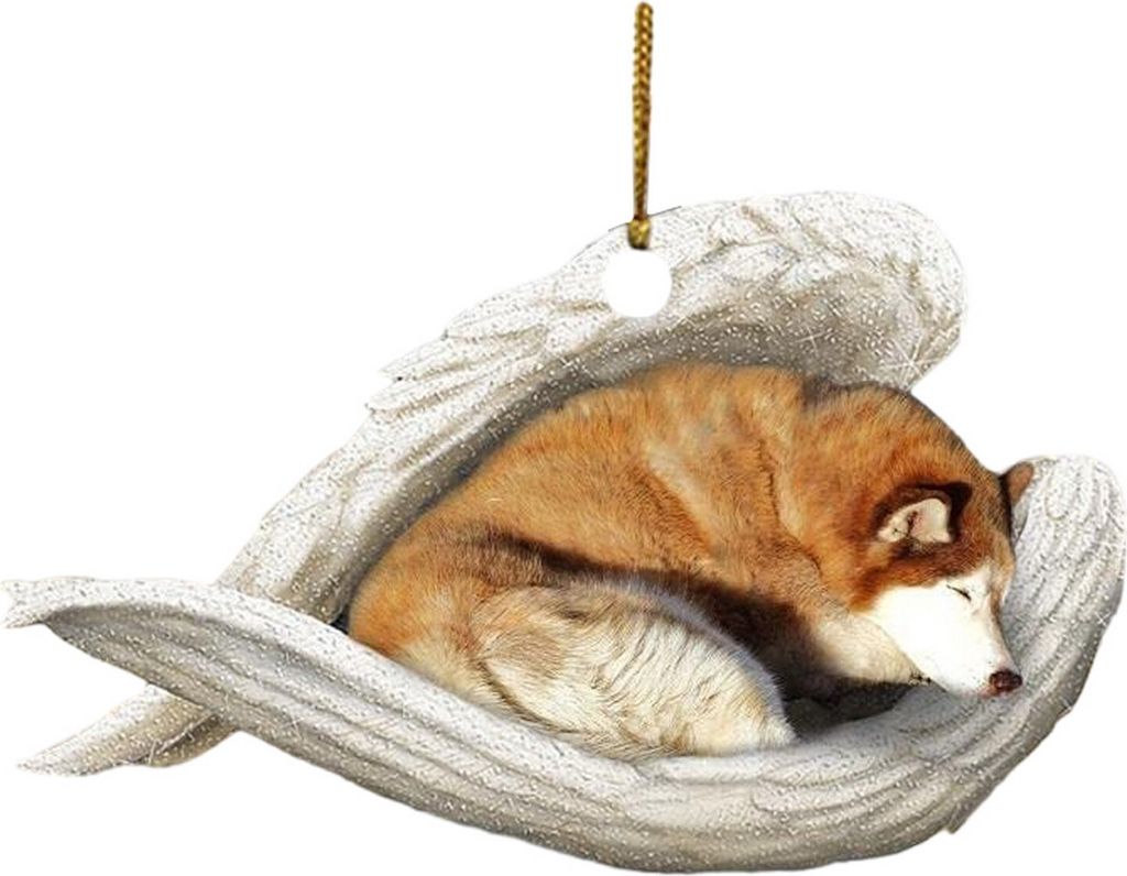 Love Dog Engelsflügel Acryl Autoanhänger Valentinstag Dekoration Buchstabe bedruckt mit hängender Kette Autoanhänger B