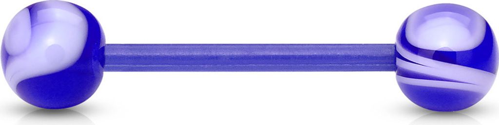 viva-adorno Barbell Piercing Stab Zungenpiercing Kunststoff Produktbild 