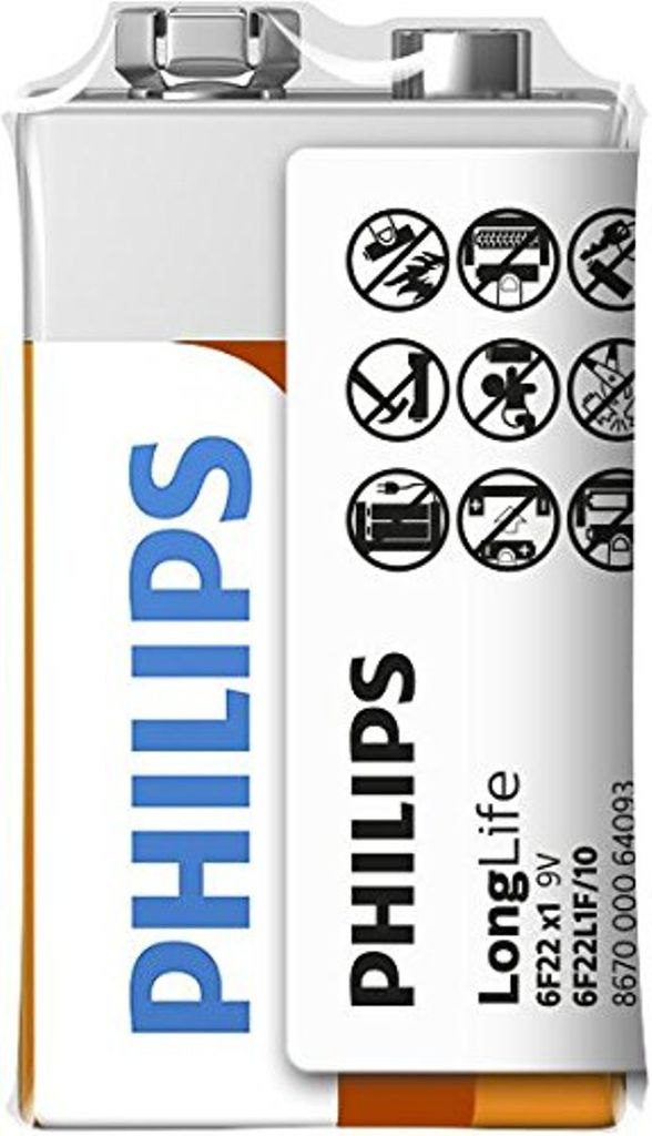 Philips Batterie 9V Longlife Phil-6F22L1F/10 Produktbild 
