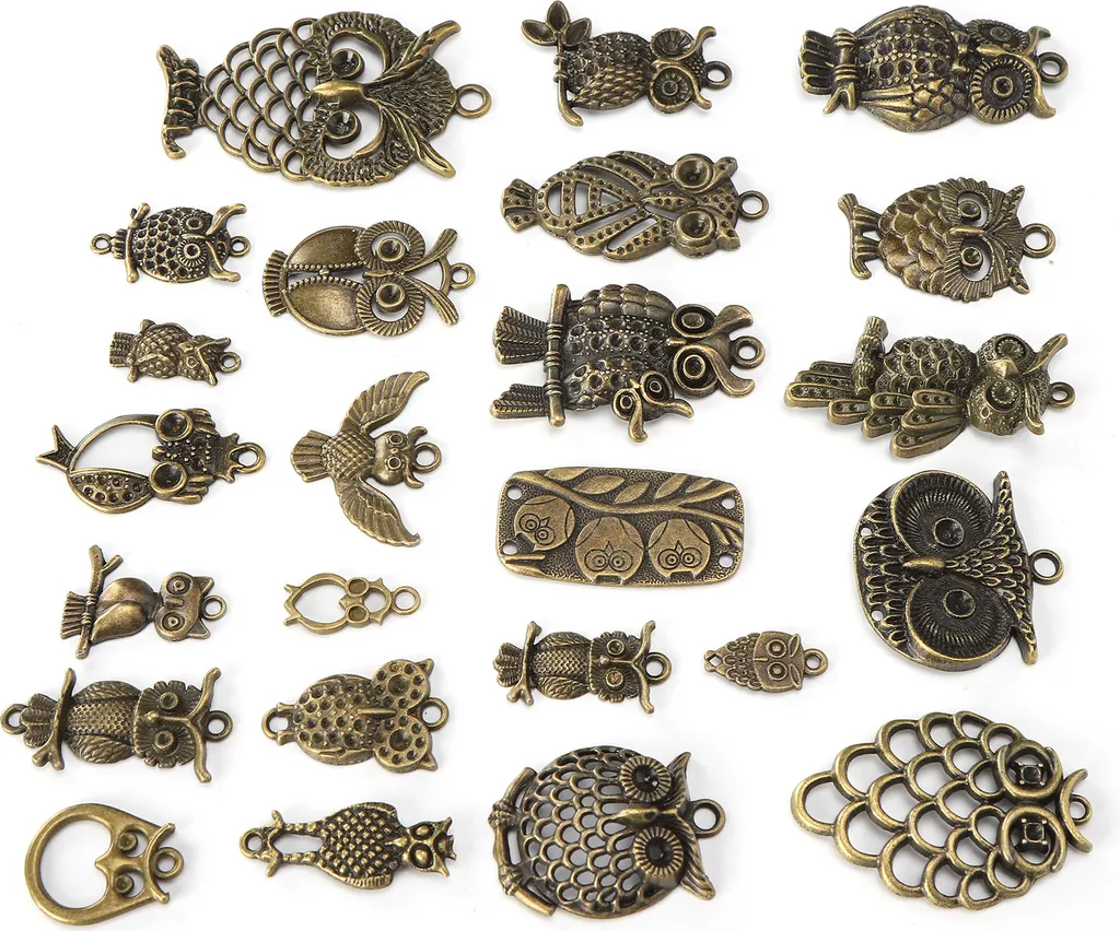 Ciondoli Bronzo Gufi Fai da Te: Accessori per Gioielli Creativi