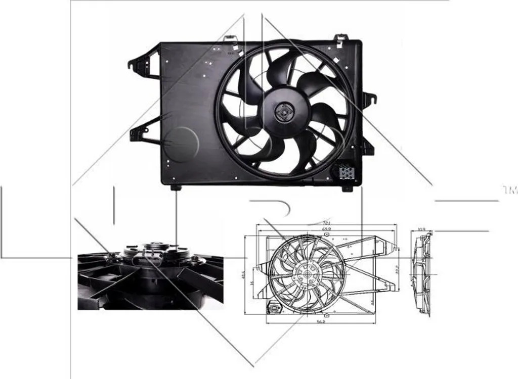 Ventilateur de radiateur NRF 47005 pour Mondeo III - OE 1312596 Fiable