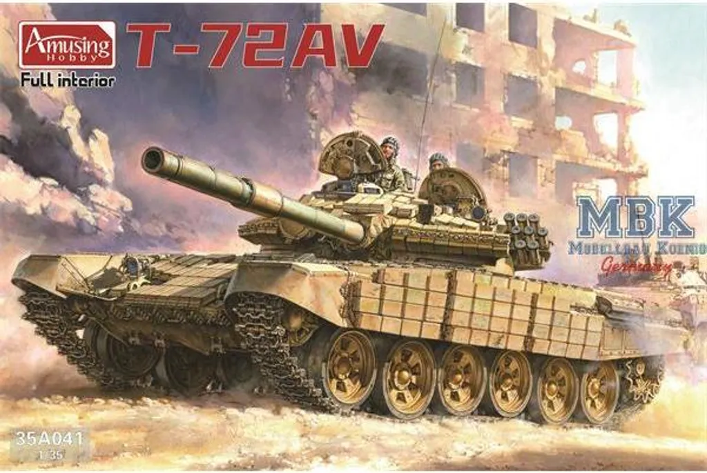 Amusing Hobby 35A041 Char T-72 AV avec Blindage Réactif Maquette 1/35