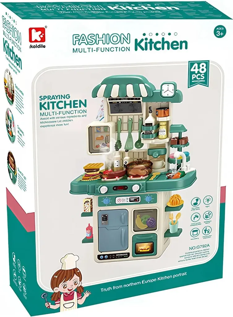 Petite cuisine de jeu pour enfant : l'éveil par l'imitation - 48 pièces