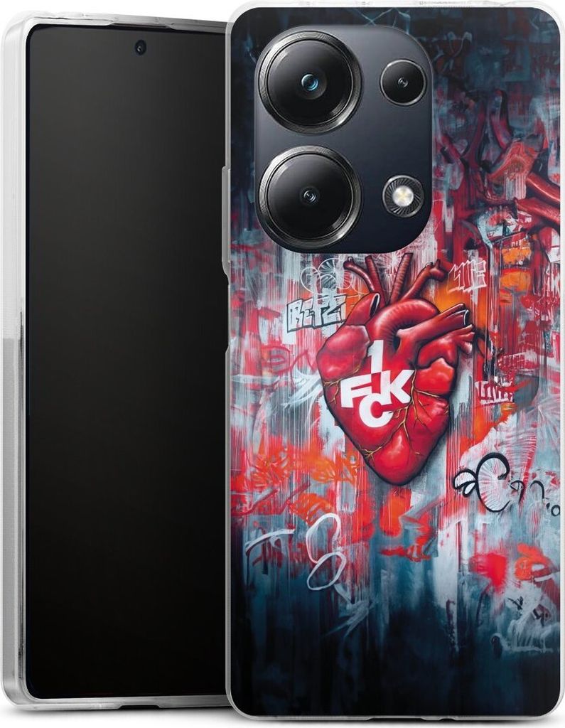 DeinDesign Handyhülle für Xiaomi Poco M6 Pro Silikon Hülle Case Smartphone Schutzhülle 1. FC Kaiserslautern 1. FCK Herz