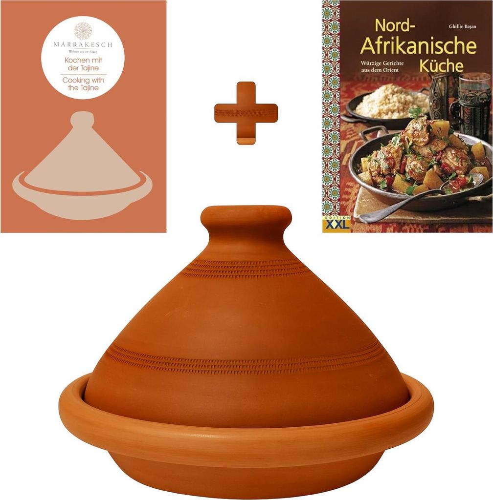 Tajine, original aus Marokko, inklusive Kochbuch Nord Produktbild 