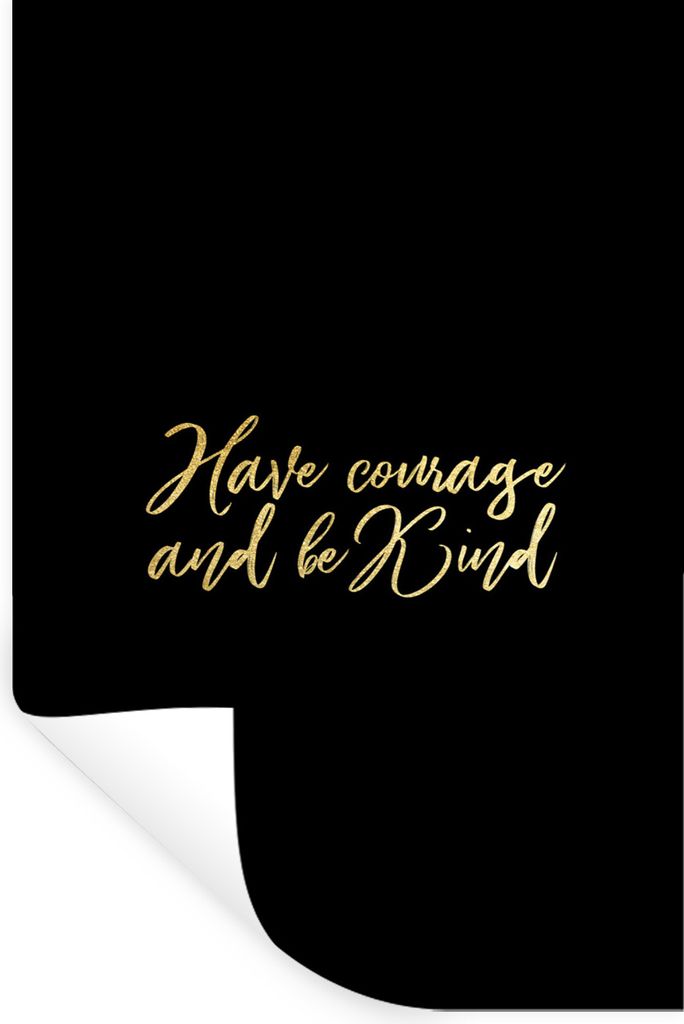 MuchoWow Wandtattoo Wandsticker Wandaufkleber Zitate - Selbstvertrauen - Gold - Schwarz 40x60 cm Selbstklebend und Repositionierbar - Wierderverw...