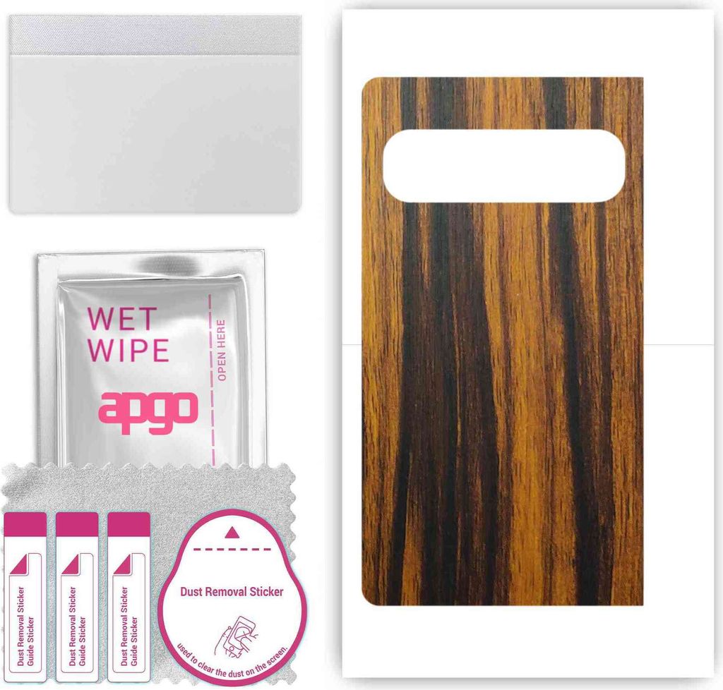 apgo Rückseite Schutzfolie, Skin, kompatibel mit Google Pixel Fold, Hinten Displayschutzfolie aus Vinylfolie, kratzfest, einfache Montage - Tigerwood