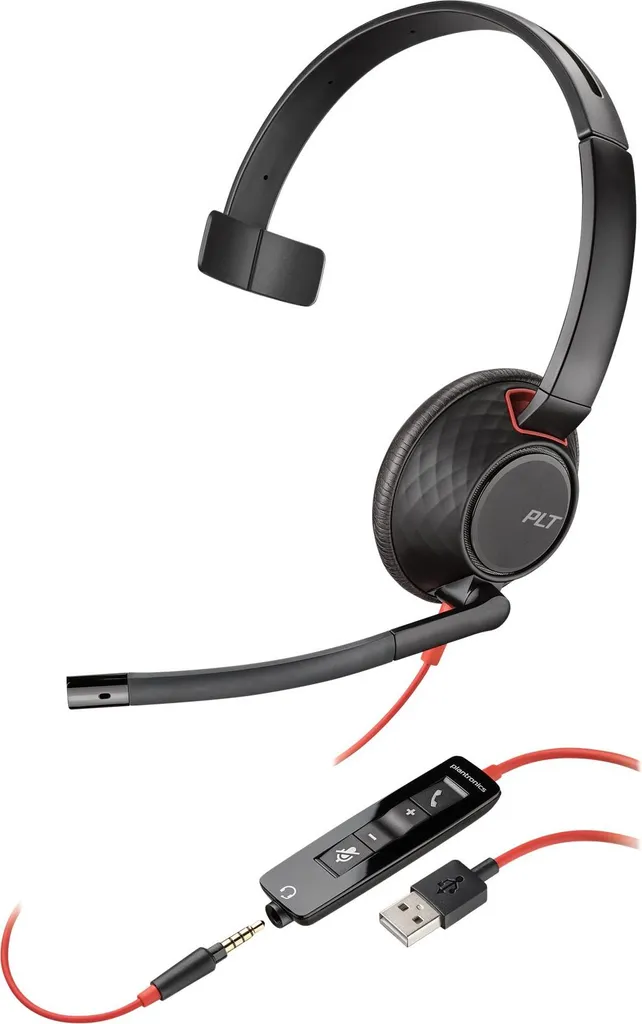 Casque de Bureau Poly Blackwire 5210 C5210 USB-A avec Micro Perche