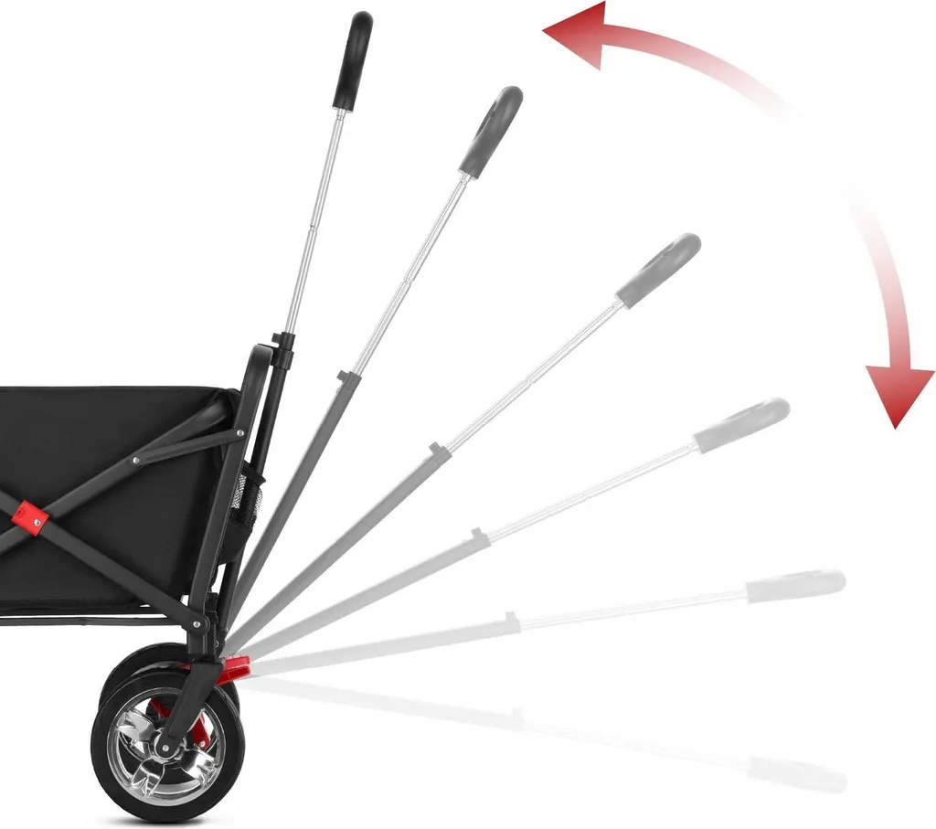 Wagon pliable 120 L haute capacité avec structure acier renforcée