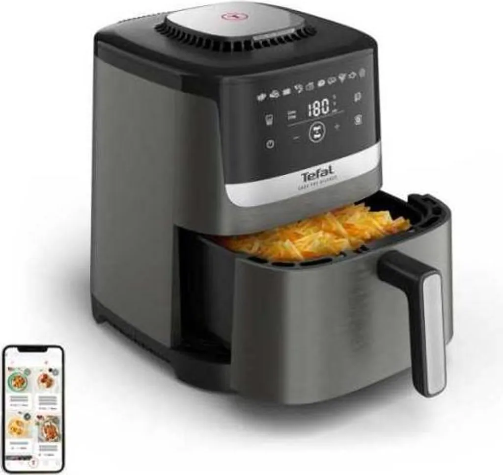 Friteuse Air Fryer Tefal EY551HE0 pour Repas de Famille Sain et Rapide