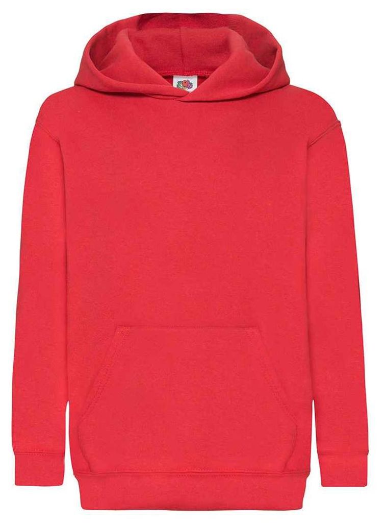 Fruit of the Loom - "Classic" Kapuzenpullover für Kinder LT2585 (152-158) (Rot)