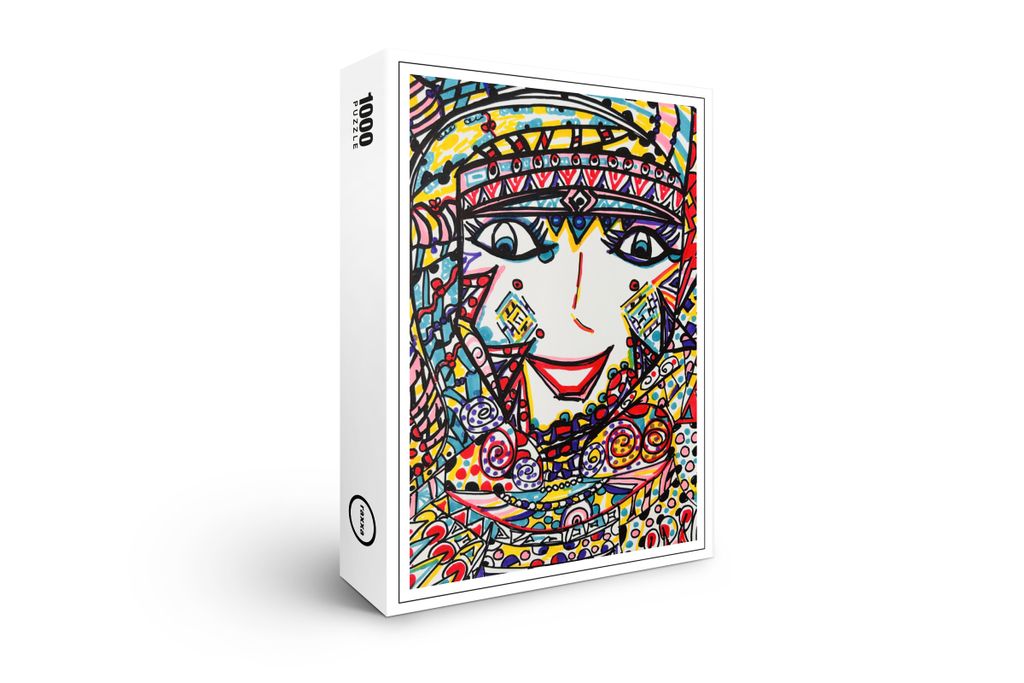 raxxa Premium-Puzzle "Frau und Freude", 1000 Teile
