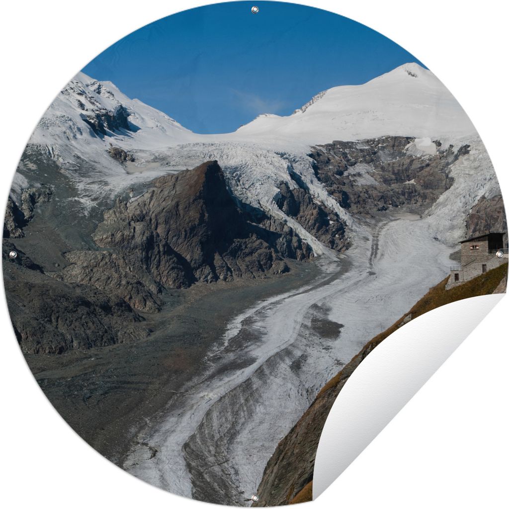 MuchoWow Gartenposter Outdoor-Poster Rund Die Straße in den österreichischen Alpen an der Großglockner Hochalpenstraße Ø 150 cm Gartendeko R...