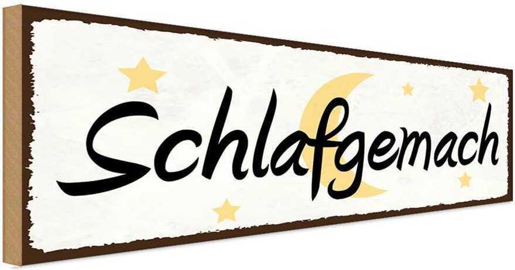 vianmo Holzschild 10x27 cm Schlafgemach Dekoration