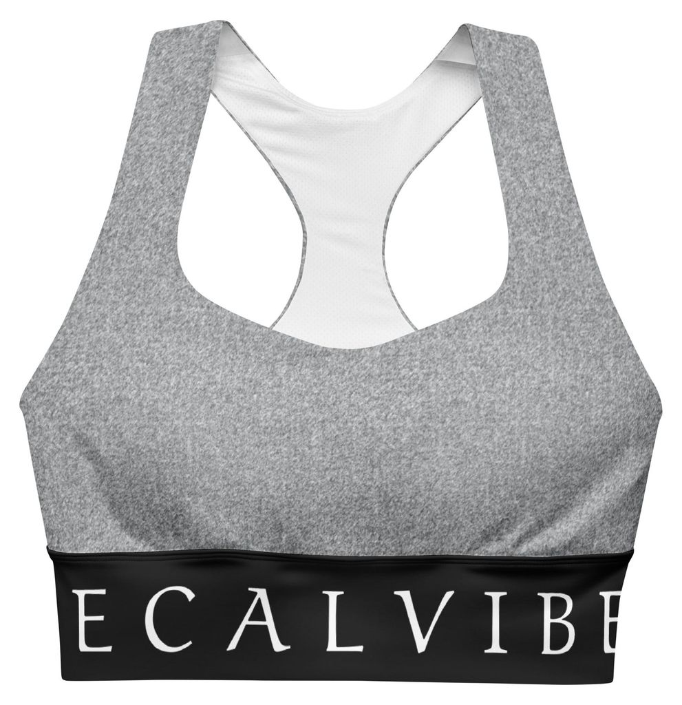 DECALVIBES Longline Sports Bra Sport BH Ultimate Grey Melange - XL
